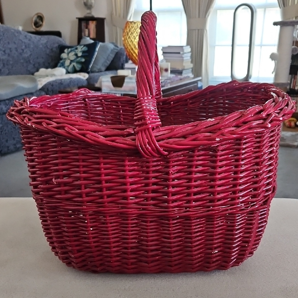 Red Wicker Basket